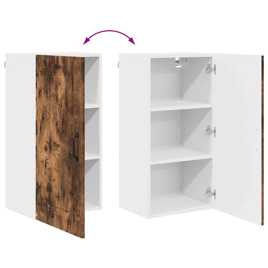 vidaXL Κρεμαστό ντουλάπι κουζίνας Καπνιστό Δρύς 40 x 31 x 80 εκ.