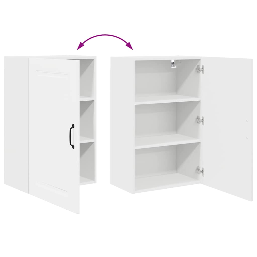 vidaXL Κρεμαστό ντουλάπι κουζίνας με ράφι Λευκό 50 x 31 x 80 εκ.