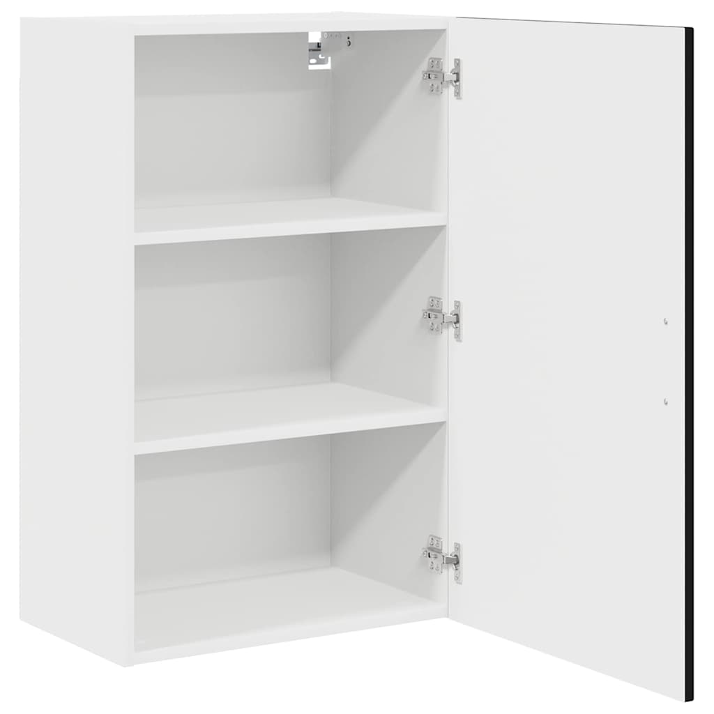 vidaXL Κρεμαστό ντουλάπι κουζίνας με ράφι Μαύρο 50 x 31 x 80 εκ.