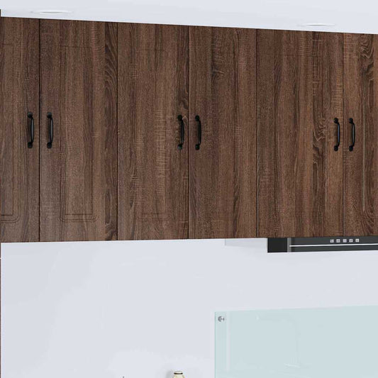 vidaXL Κρεμαστό ντουλάπι κουζίνας με ράφι Καφέ δρυς 60 x 31 x 80 εκ.