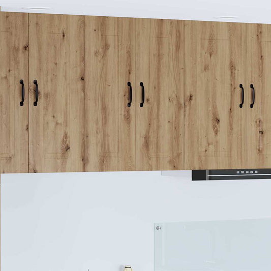vidaXL Κρεμαστό ντουλάπι κουζίνας με ράφι Artisan Oak 60 x 31 x 80 εκ.