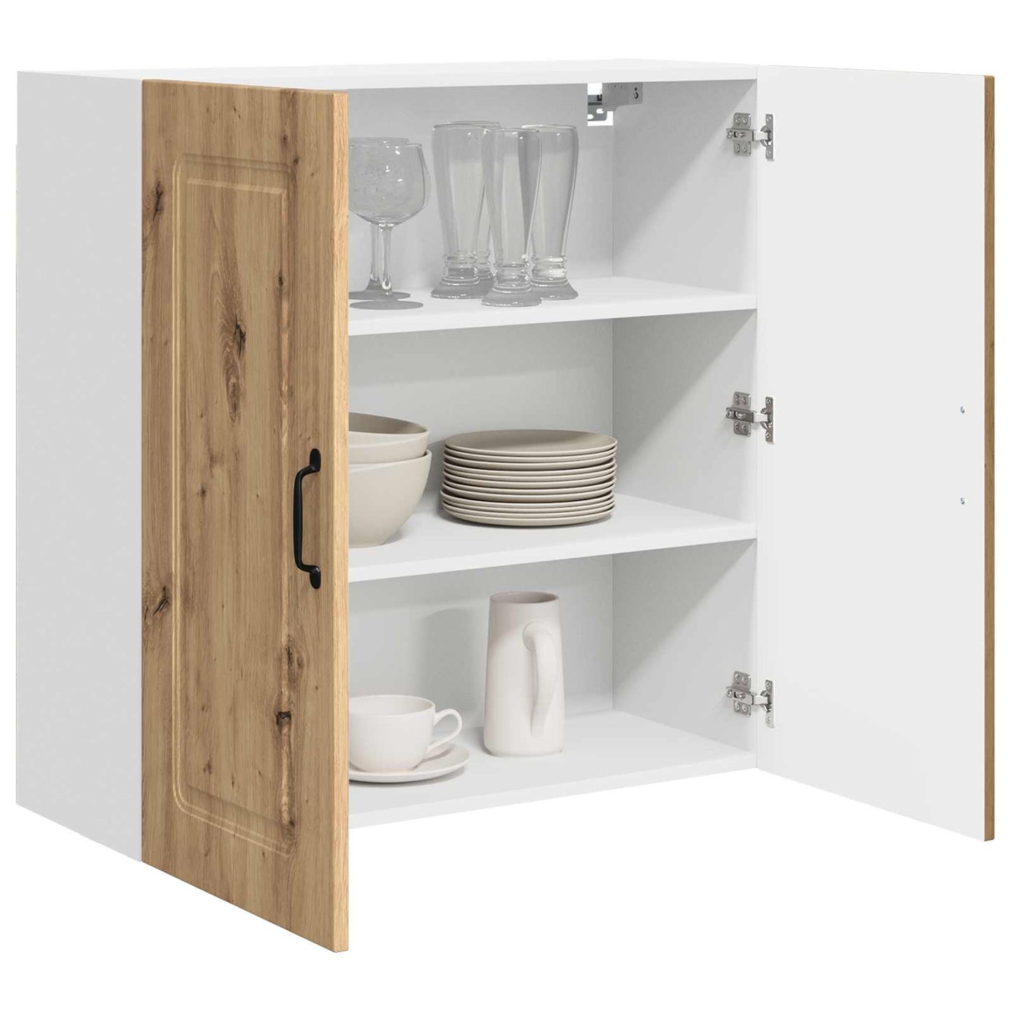 vidaXL Κρεμαστό ντουλάπι κουζίνας με ράφι Artisan Oak 80 x 31 x 80 εκ.