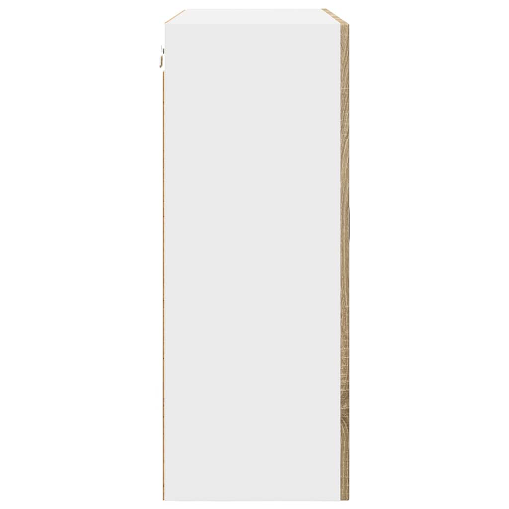 vidaXL Κρεμαστό ντουλάπι κουζίνας με ράφι Δρύς Sonoma 80 x 31 x 80 εκ.