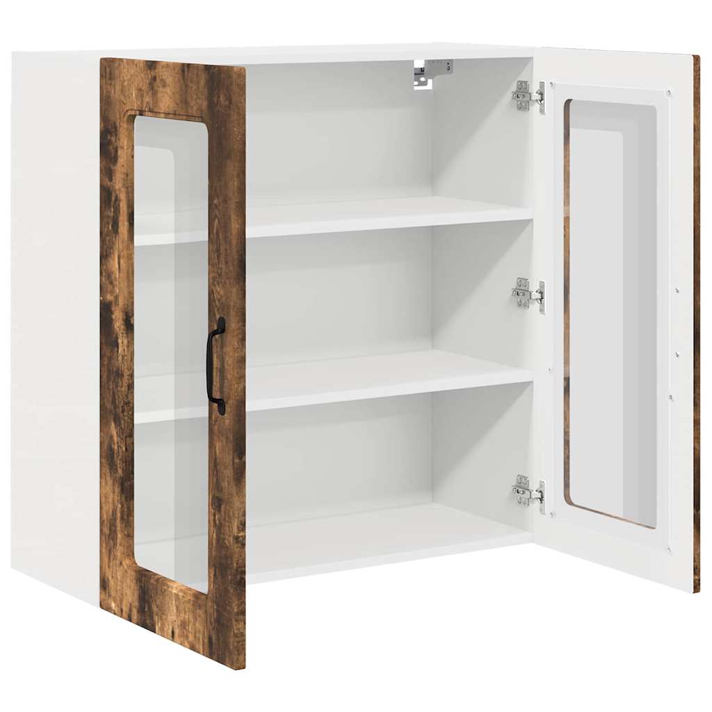 vidaXL Κρεμαστό ντουλάπι κουζίνας Καπνιστό Δρύς 80 x 31 x 80 εκ.