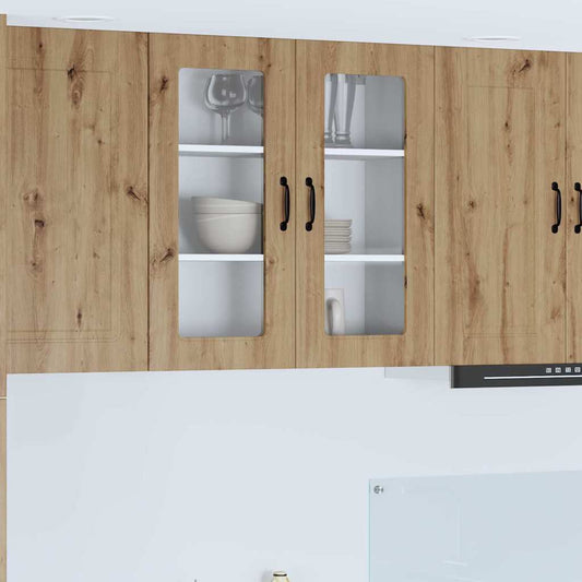 vidaXL Κρεμαστό ντουλάπι κουζίνας με ράφι Artisan Oak 80 x 31 x 80 εκ.