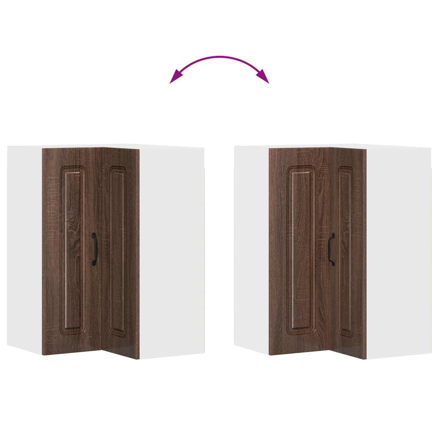 vidaXL Πάνελ πλυντηρίου πιάτων Kalmar Καφέ δρυς 57 x 57 x 80 εκ.