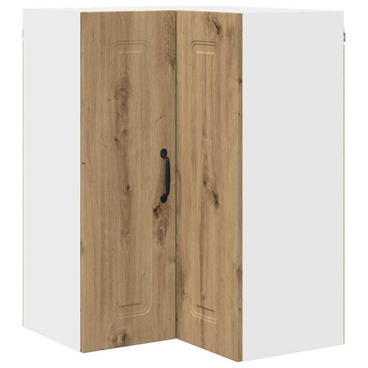 vidaXL Κρεμαστό ντουλάπι κουζίνας με ράφι Artisan Oak 57 x 57 x 80 εκ.