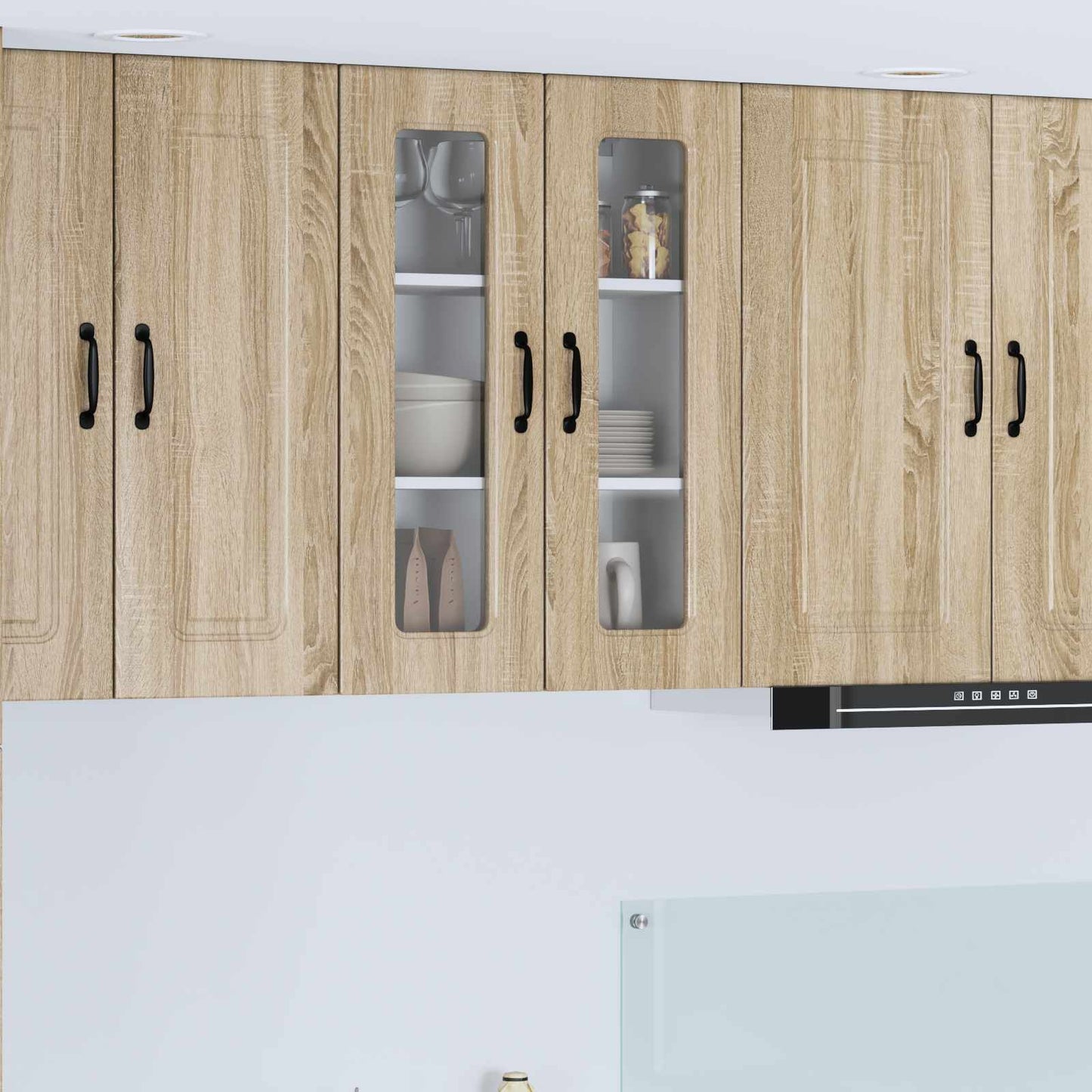 vidaXL Κρεμαστό ντουλάπι κουζίνας με ράφι Δρύς Sonoma 60 x 31 x 80 εκ.
