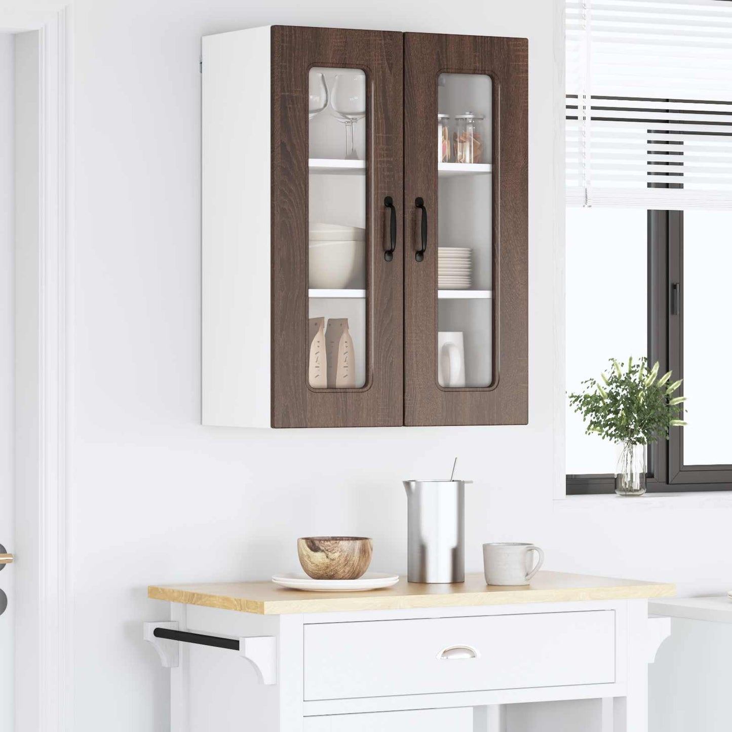 vidaXL Πάνελ πλυντηρίου πιάτων Kalmar Καφέ δρυς 60 x 31 x 80 εκ.