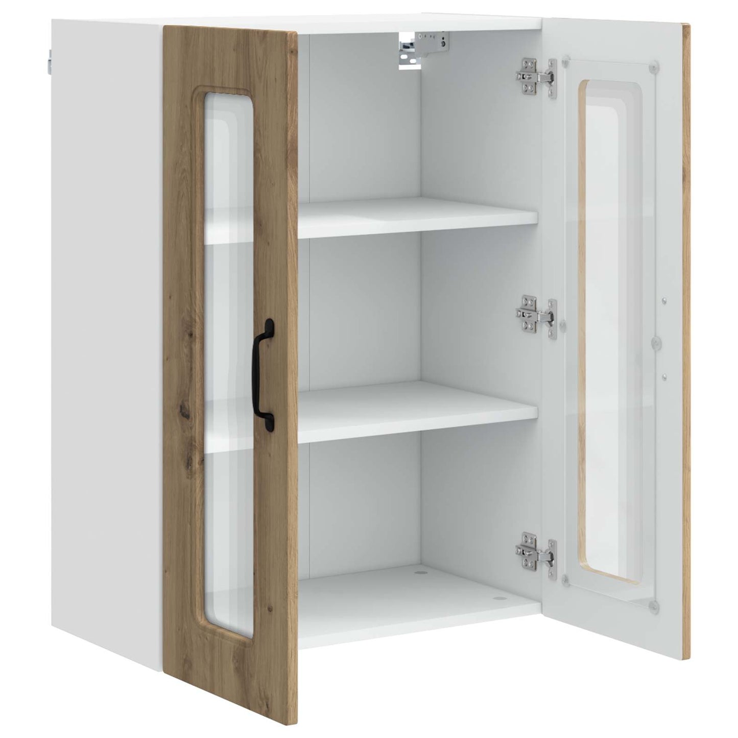 vidaXL Κρεμαστό ντουλάπι κουζίνας με ράφι Artisan Oak 60 x 31 x 80 εκ.