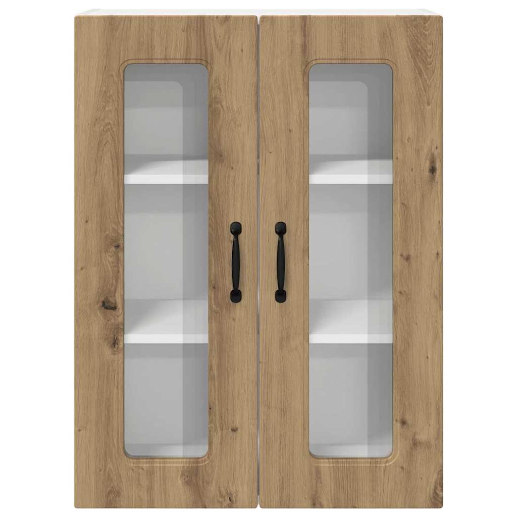 vidaXL Κρεμαστό ντουλάπι κουζίνας με ράφι Artisan Oak 60 x 31 x 80 εκ.