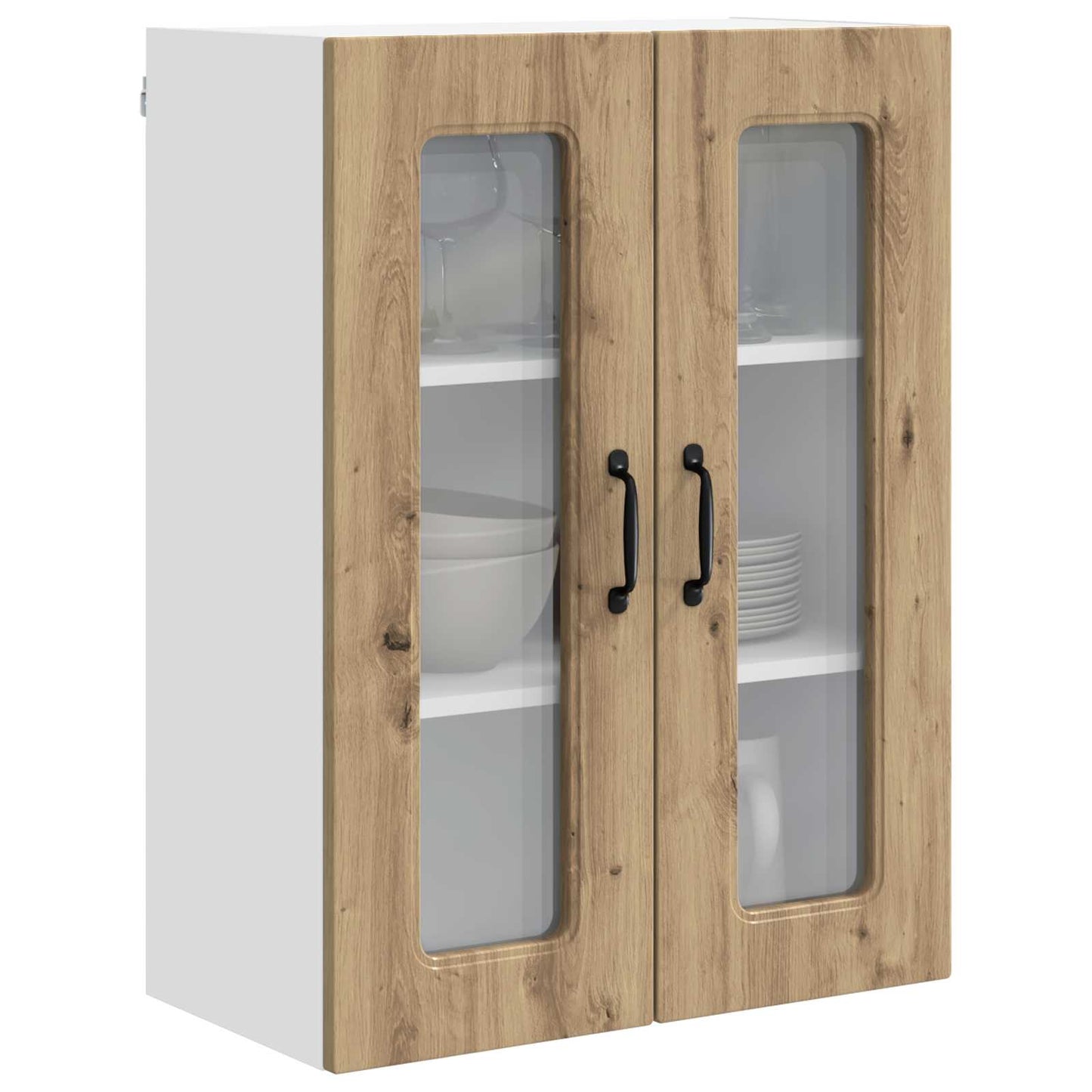 vidaXL Κρεμαστό ντουλάπι κουζίνας με ράφι Artisan Oak 60 x 31 x 80 εκ.