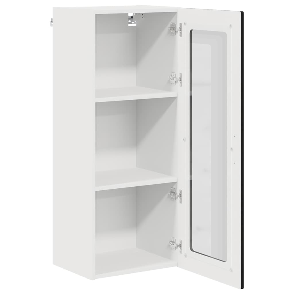 vidaXL Κρεμαστό ντουλάπι κουζίνας με ράφι Μαύρο 40 x 31 x 100 εκ.