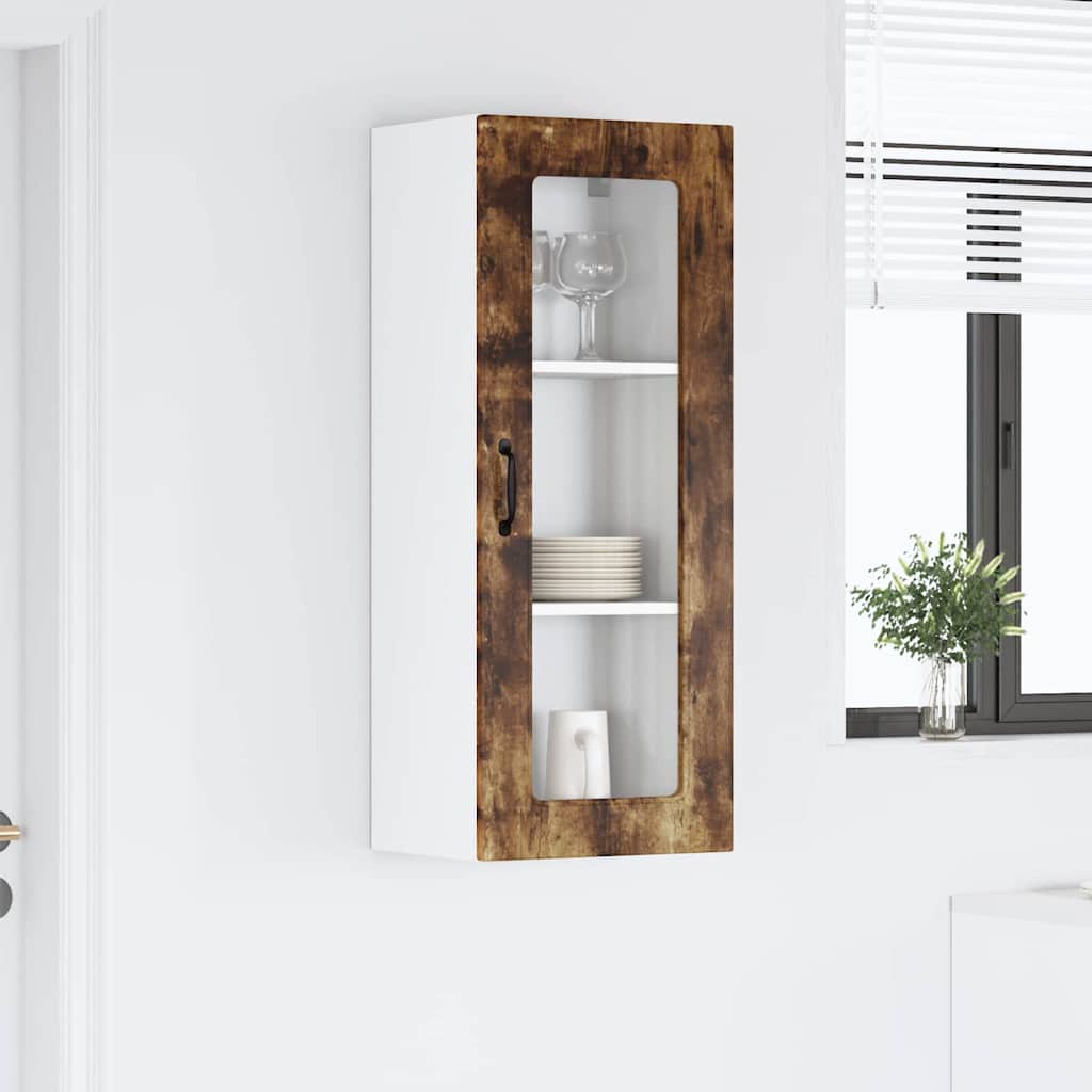 vidaXL Κρεμαστό ντουλάπι κουζίνας Καπνιστό Δρύς 40 x 31 x 100 εκ.