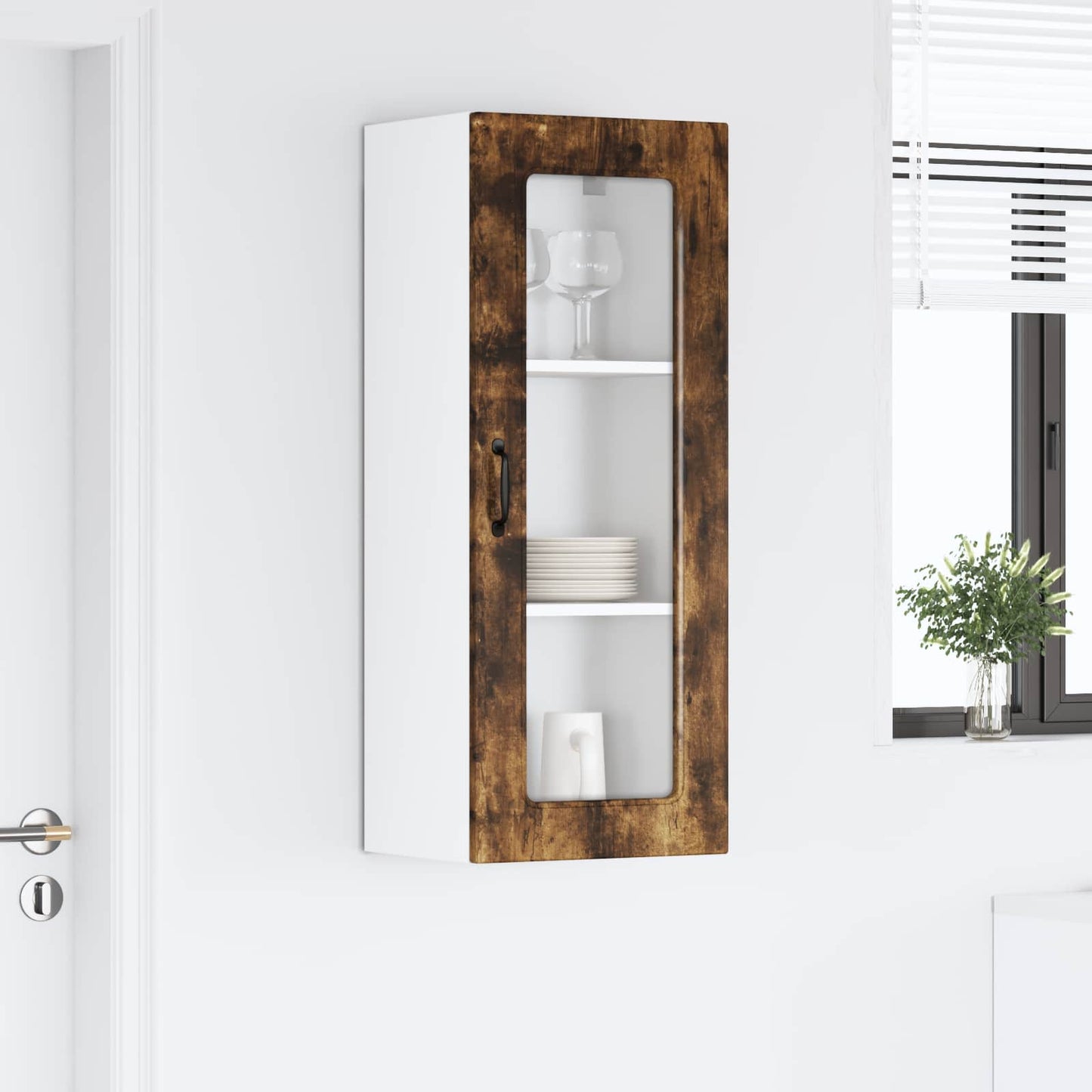vidaXL Πάνελ πλυντηρίου πιάτων Kalmar Καπνιστό Δρύς 40 x 31 x 100 εκ.