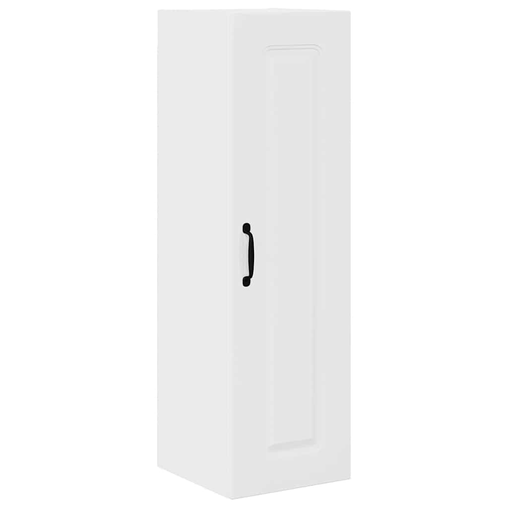 vidaXL Κρεμαστό ντουλάπι κουζίνας με ράφι Υψηλής γυαλάδας λευκό