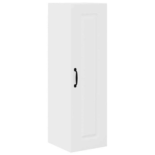 vidaXL Κρεμαστό ντουλάπι κουζίνας με ράφι Υψηλής γυαλάδας λευκό