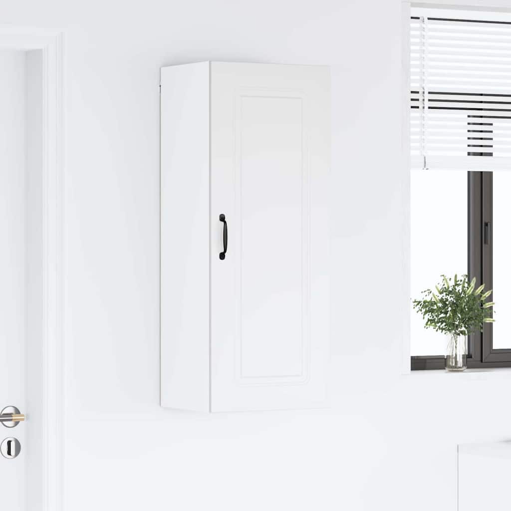 vidaXL Κρεμαστό ντουλάπι κουζίνας με ράφι Λευκό 40 x 31 x 100 εκ.