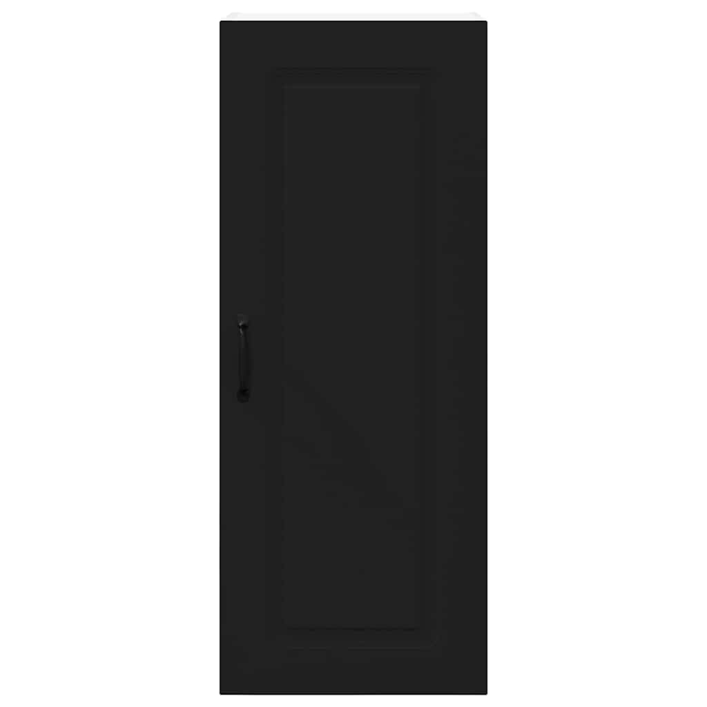 vidaXL Κρεμαστό ντουλάπι κουζίνας με ράφι Μαύρο 40 x 31 x 100 εκ.