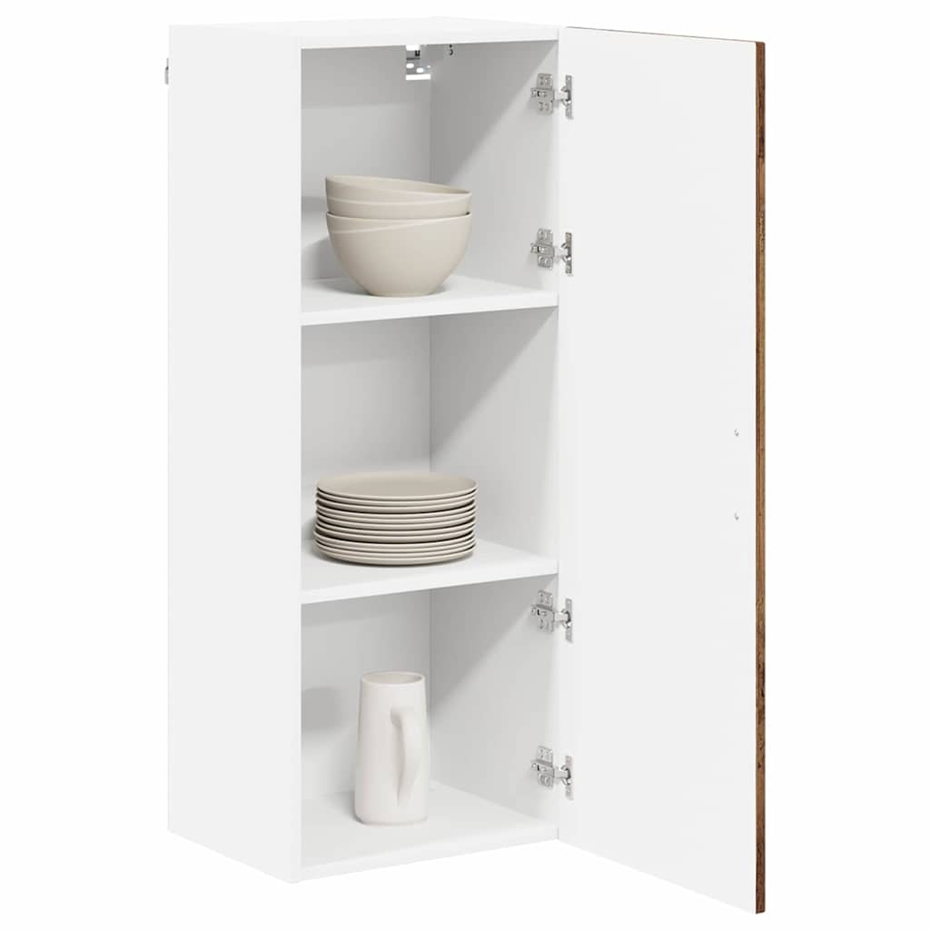 vidaXL Κρεμαστό ντουλάπι κουζίνας με ράφι Παλιό Ξύλο 40 x 31 x 100 εκ.