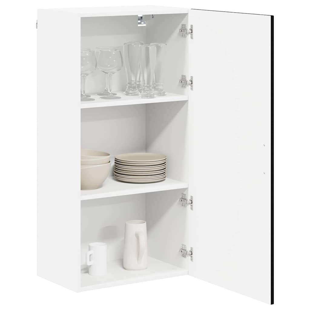 vidaXL Κρεμαστό ντουλάπι κουζίνας με ράφι Μαύρο 50 x 31 x 100 εκ.