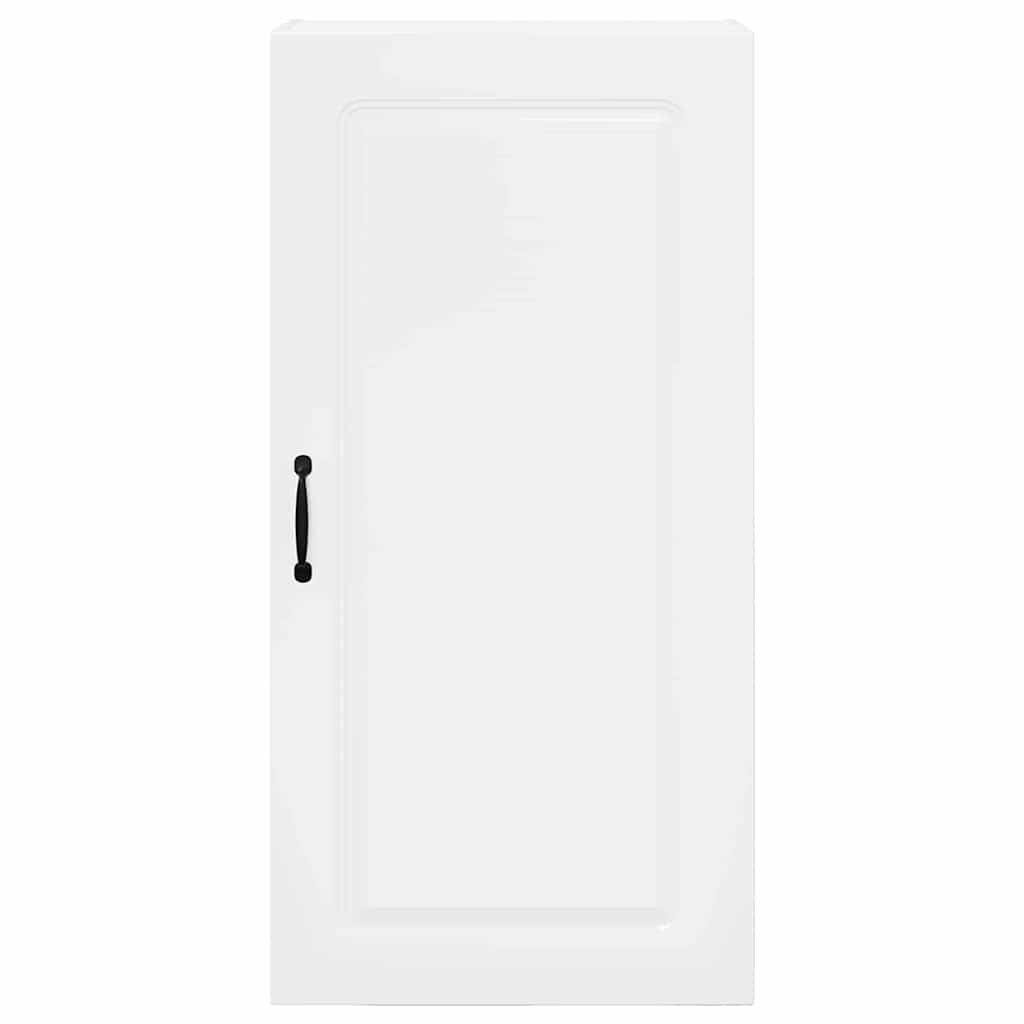 vidaXL Κρεμαστό ντουλάπι κουζίνας με ράφι Υψηλής γυαλάδας λευκό