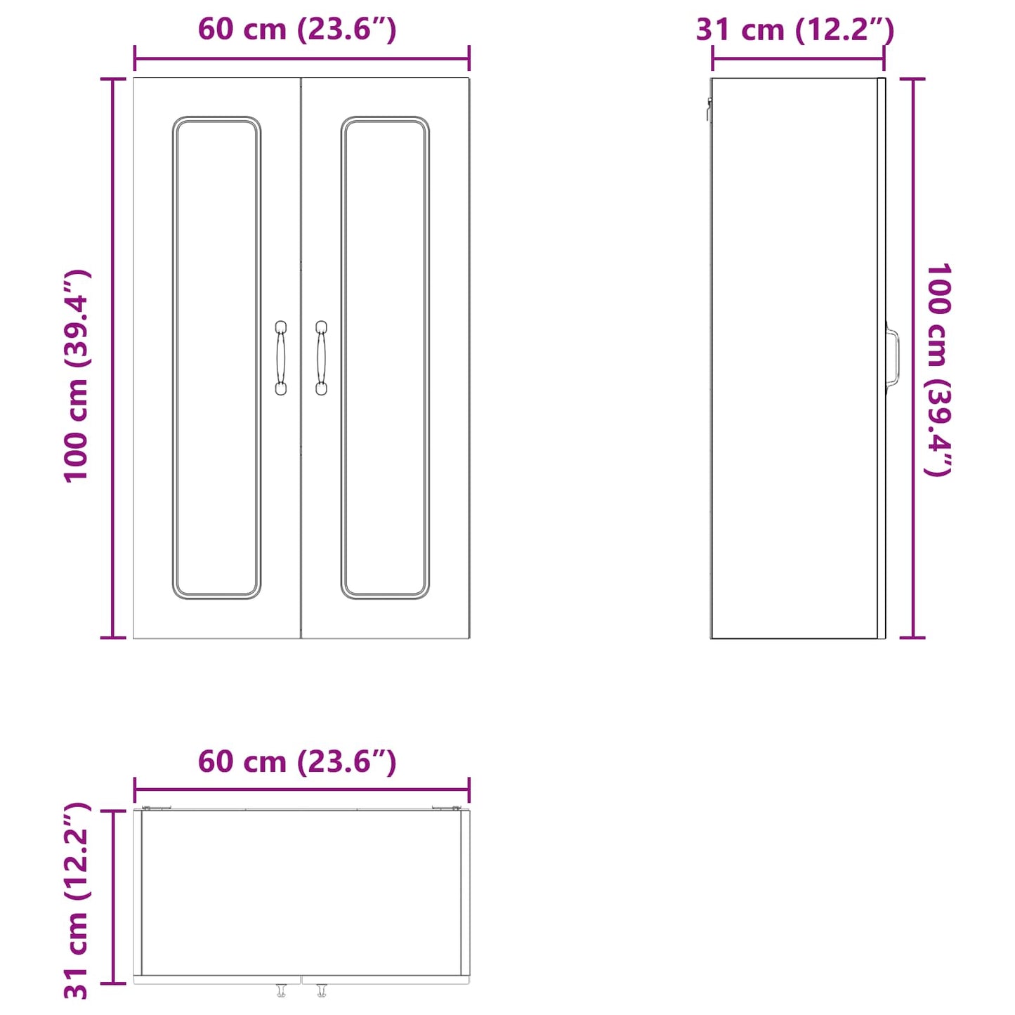 vidaXL Πάνελ πλυντηρίου πιάτων Kalmar Καπνιστό Δρύς 60 x 31 x 100 εκ.