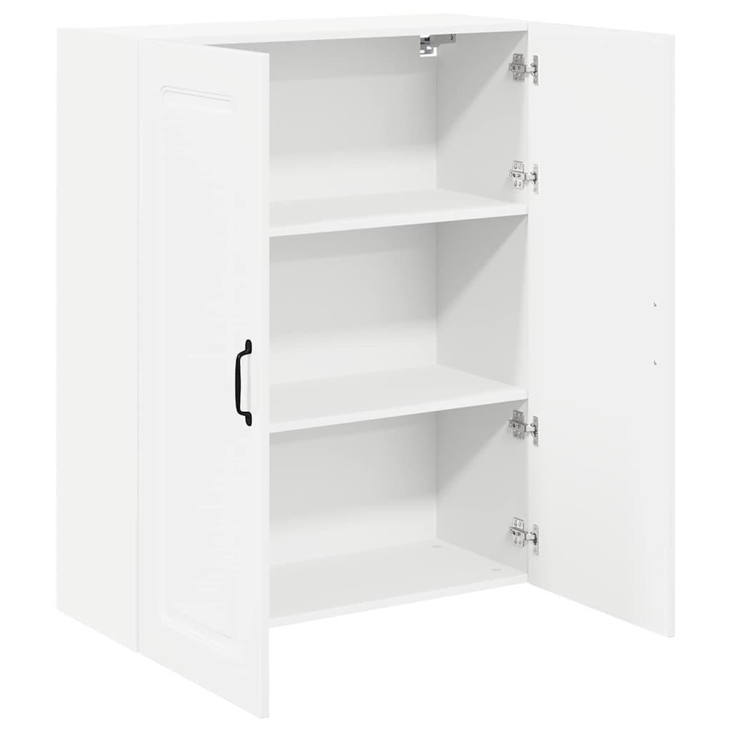 vidaXL Κρεμαστό ντουλάπι κουζίνας με ράφι Υψηλής γυαλάδας λευκό