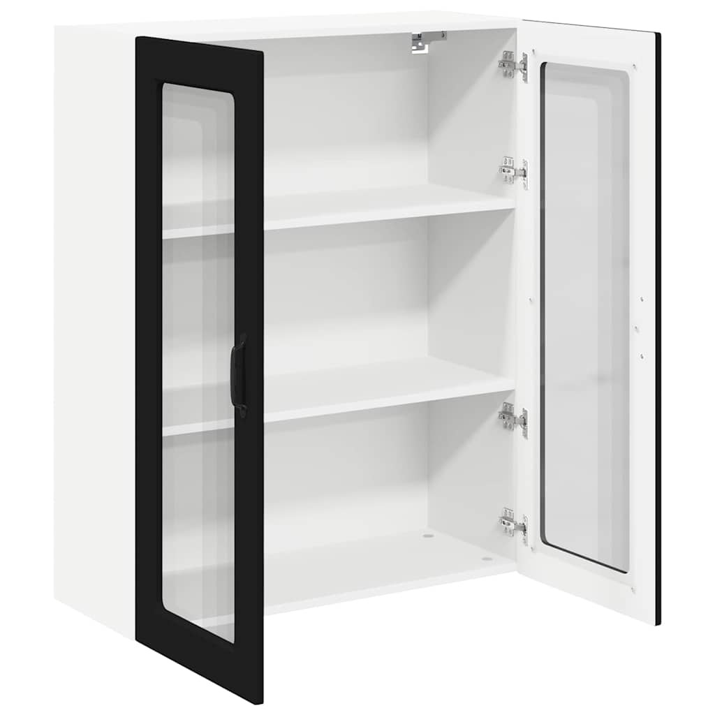 vidaXL Κρεμαστό ντουλάπι κουζίνας με ράφι Μαύρο 80 x 31 x 100 εκ.