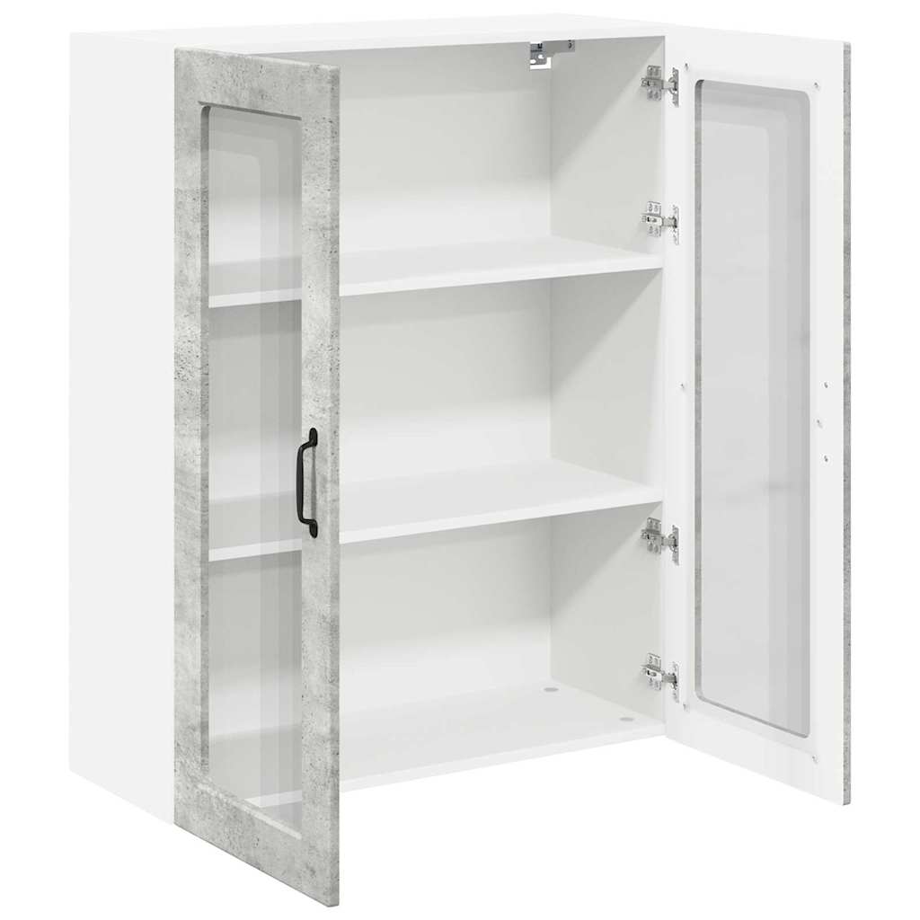 vidaXL Κρεμαστό ντουλάπι κουζίνας Σκυρόδεμα Γκρι 80 x 31 x 100 εκ.