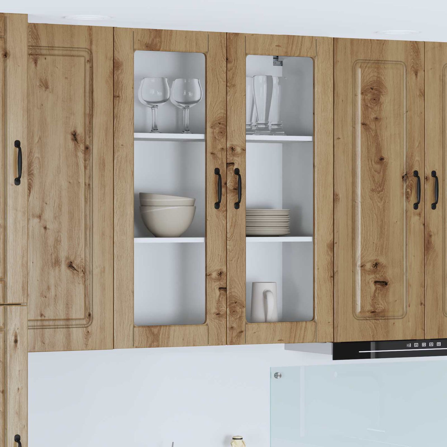 vidaXL Κρεμαστό ντουλάπι κουζίνας Artisan Oak 80 x 31 x 100 εκ.