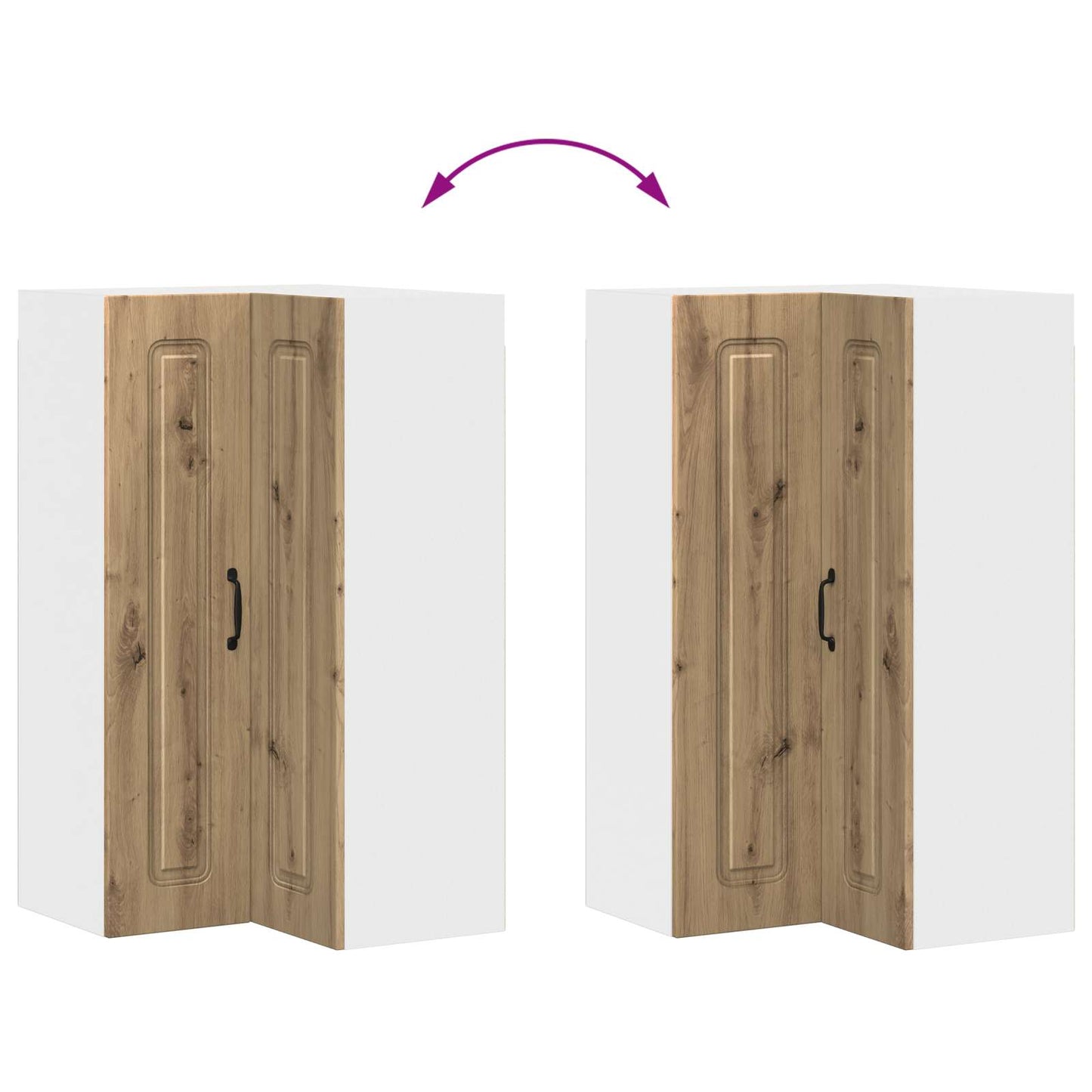vidaXL Κρεμαστό ντουλάπι κουζίνας Artisan Oak 57 x 57 x 100 εκ.