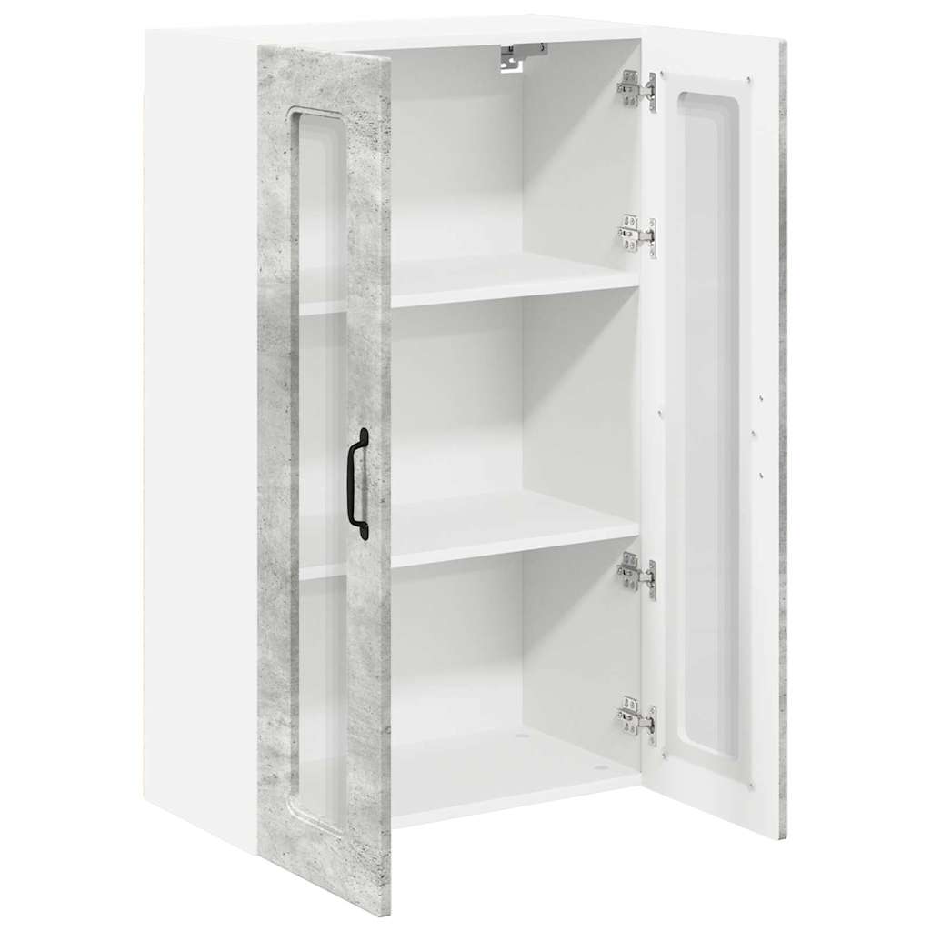 vidaXL Κρεμαστό ντουλάπι κουζίνας Σκυρόδεμα Γκρι 60 x 31 x 100 εκ.