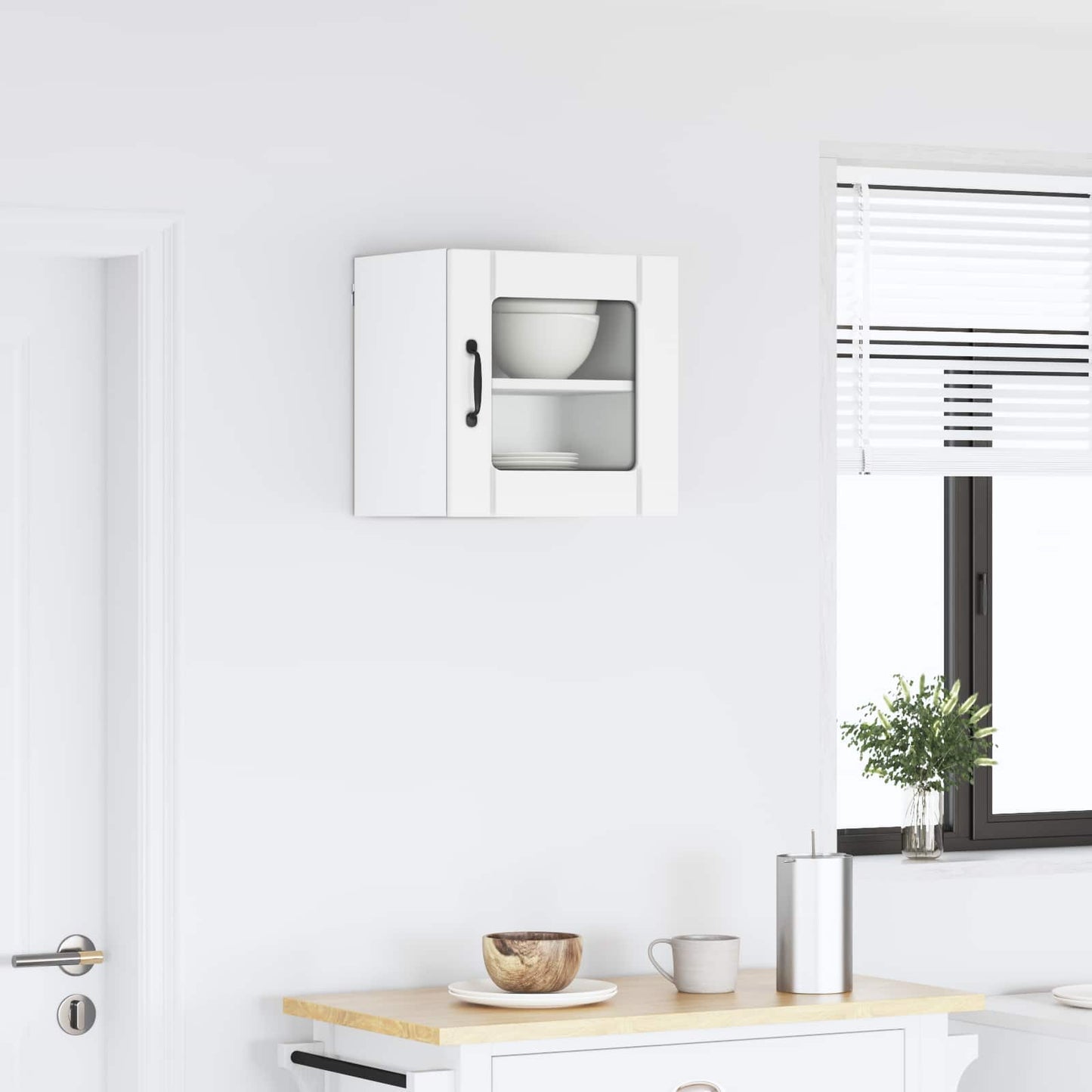 vidaXL Ραφιέρα τοίχου LUCCA Λευκό 40 x 31 x 40 εκ. Επεξεργασμένο Ξύλο