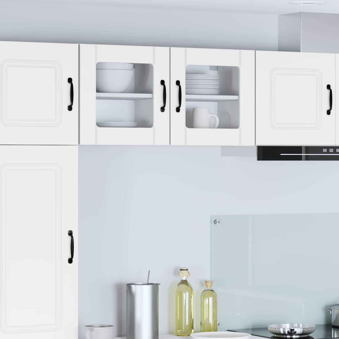 vidaXL Κρεμαστό ντουλάπι κουζίνας με ράφι 2 pcs Λευκό 40 x 31 x 40 εκ.