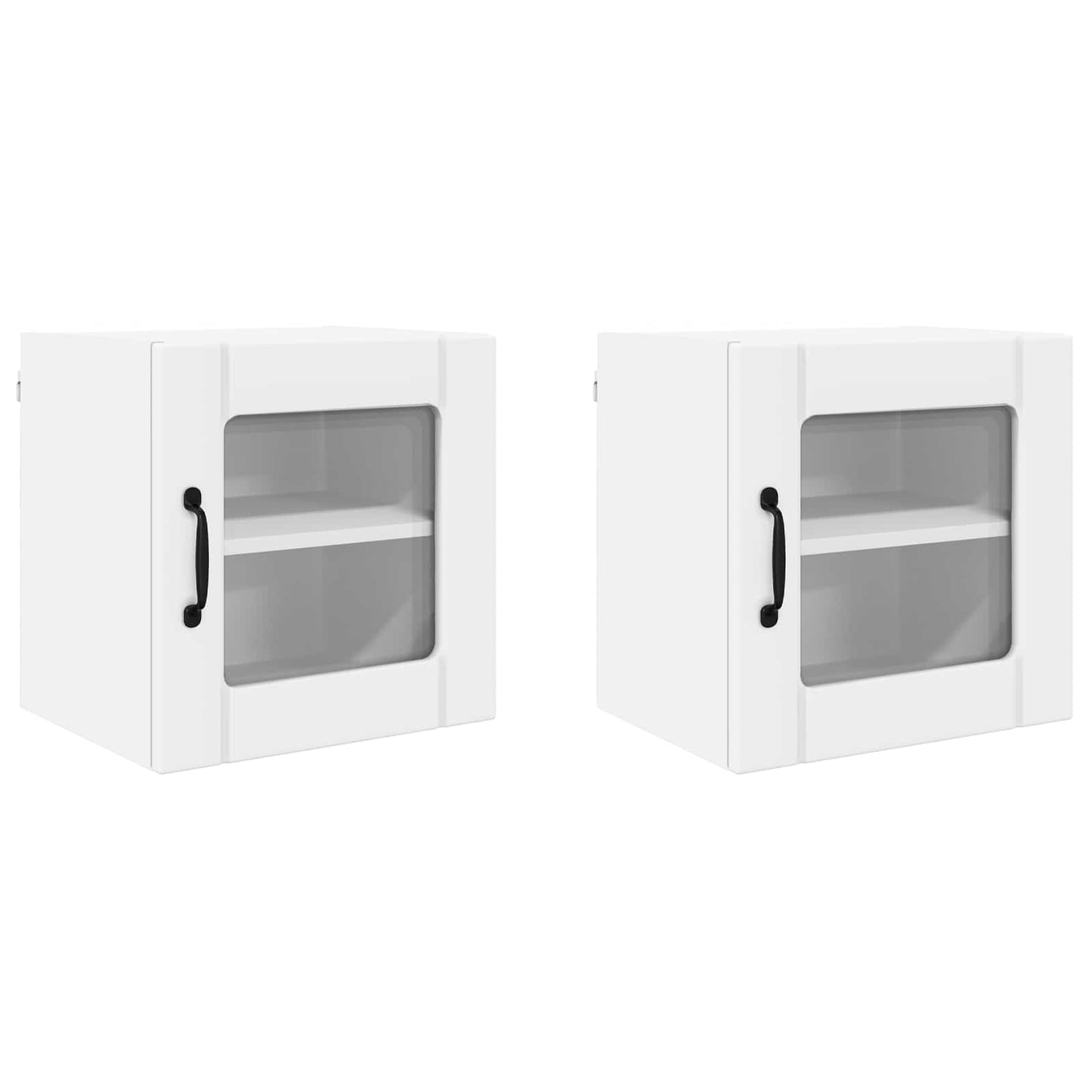 vidaXL Κρεμαστό ντουλάπι κουζίνας με ράφι 2 pcs Λευκό 40 x 31 x 40 εκ.