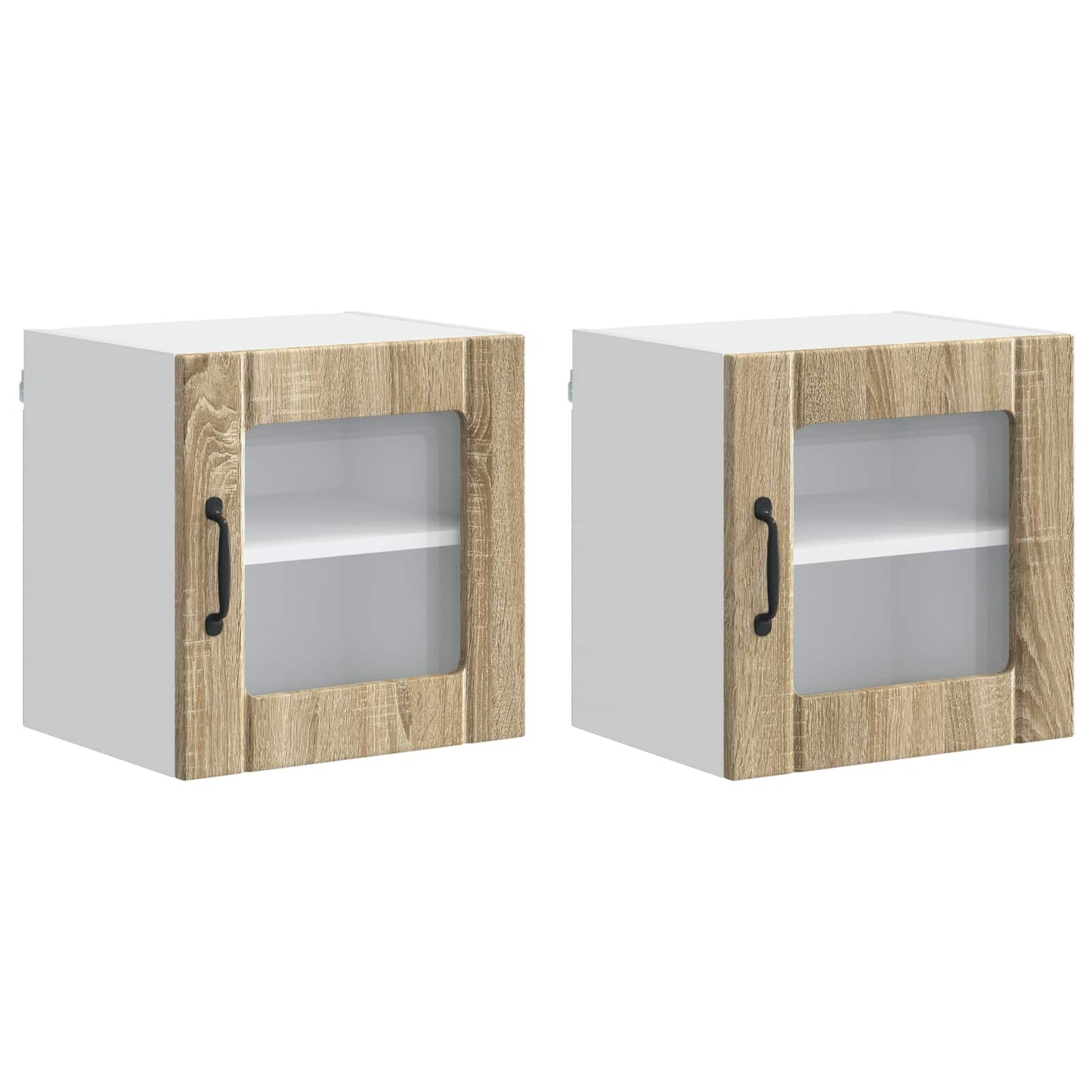 vidaXL Κρεμαστό ντουλάπι κουζίνας 2 pcs Δρύς Sonoma 40 x 31 x 40 εκ.