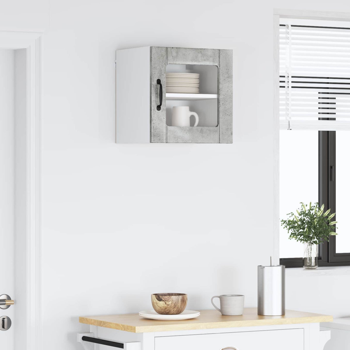 vidaXL Ραφιέρα τοίχου Lucca Γκρι Σκυροδέματος 40 x 31 x 40 εκ.