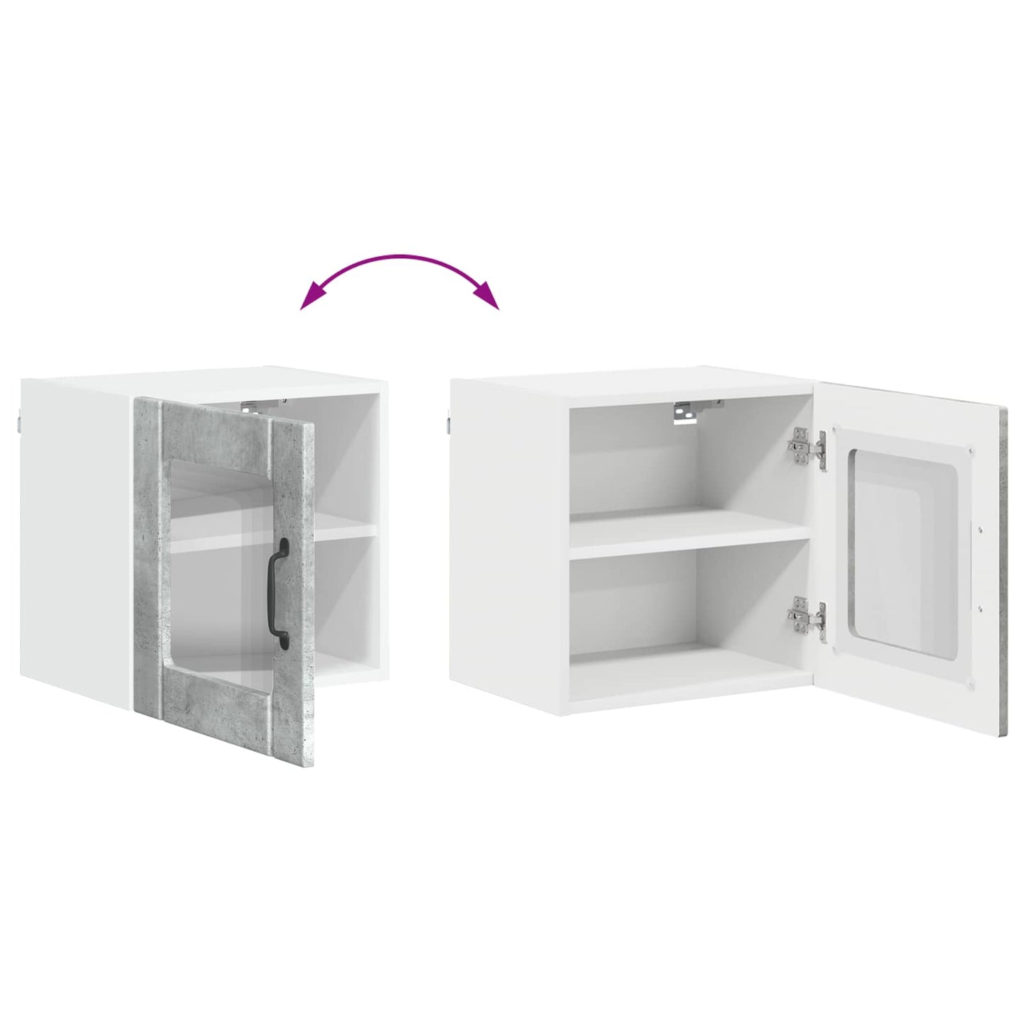 vidaXL Ραφιέρα τοίχου Lucca Γκρι Σκυροδέματος 40 x 31 x 40 εκ.