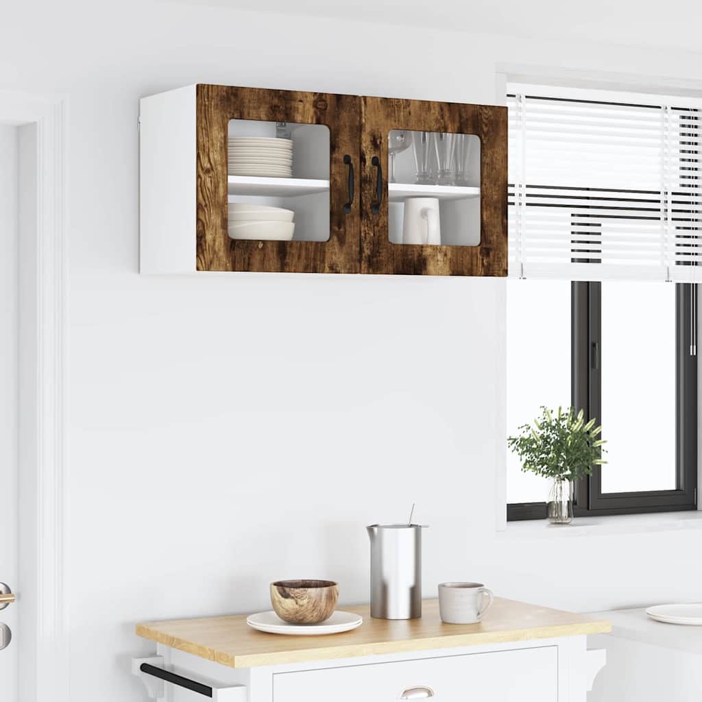 vidaXL Κρεμαστό ντουλάπι κουζίνας Καπνιστό Δρύς 40 x 31 x 40 εκ.