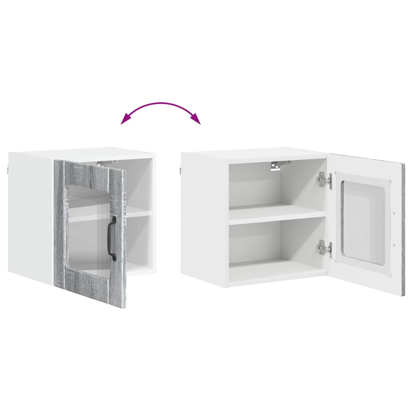 vidaXL Ραφιέρα τοίχου LUCCA Γκρι Sonoma 40 x 31 x 40 εκ.