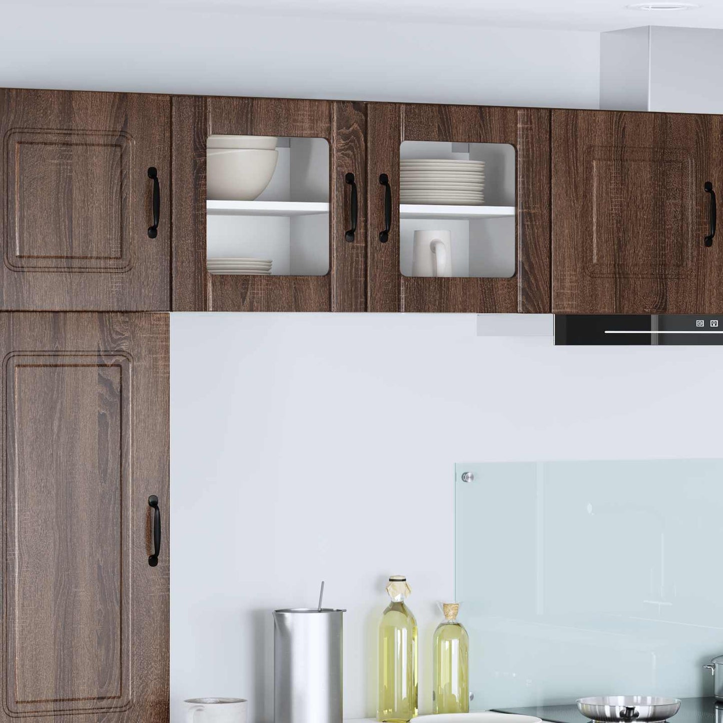 vidaXL Ραφιέρα τοίχου LUCCA 2 pcs Καφέ Ξύλο Δρυός 40 x 31 x 40 εκ.