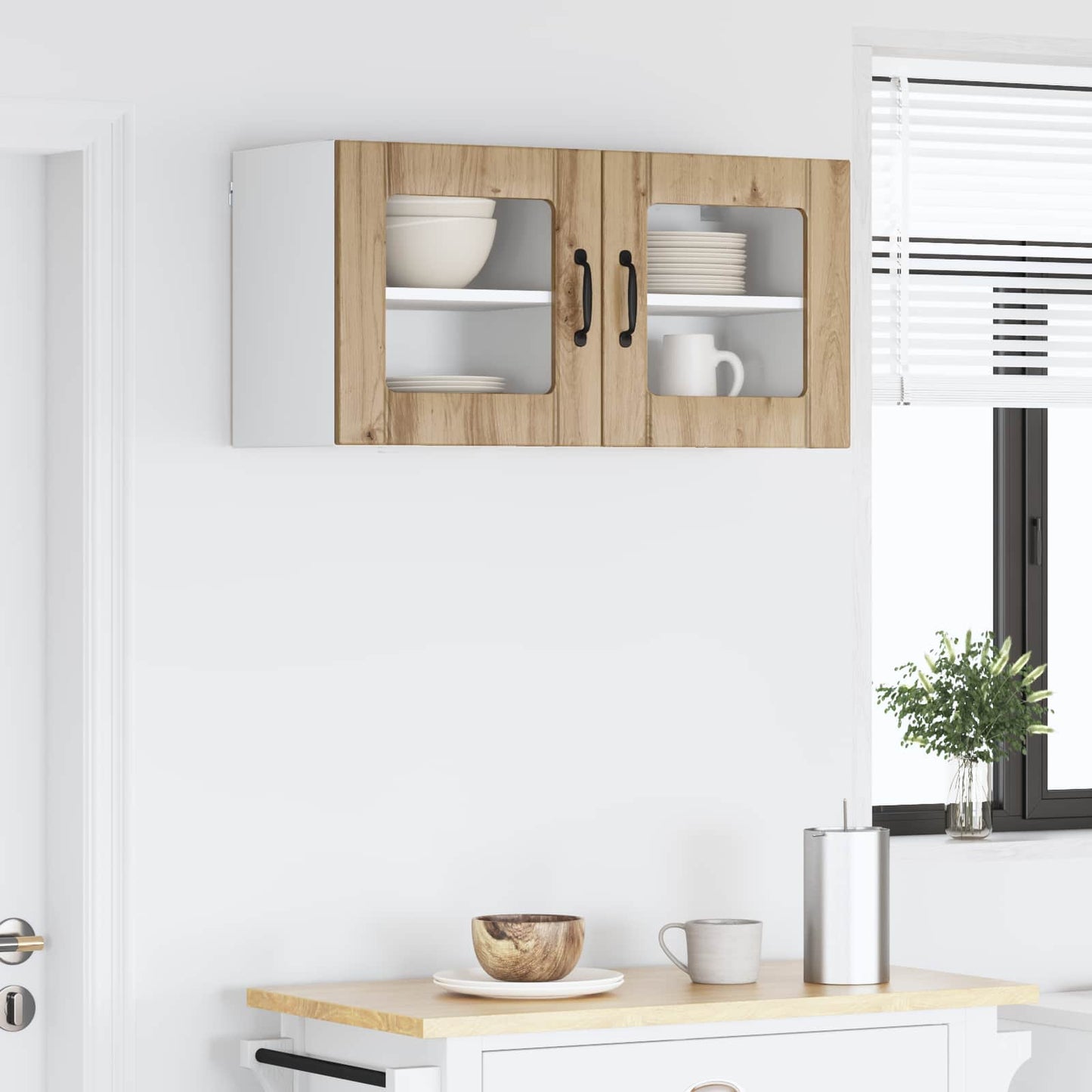 vidaXL Ραφιέρα τοίχου Lucca 2 pcs Artisan Δρυς 40 x 31 x 40 εκ.