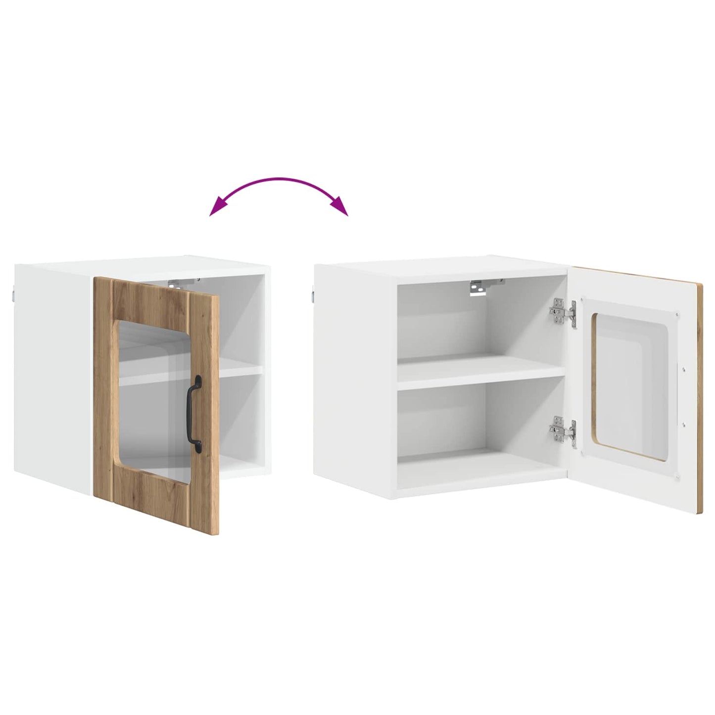 vidaXL Ραφιέρα τοίχου LUCCA 2 pcs Artisan Δρυς Επεξεργασμένο Ξύλο