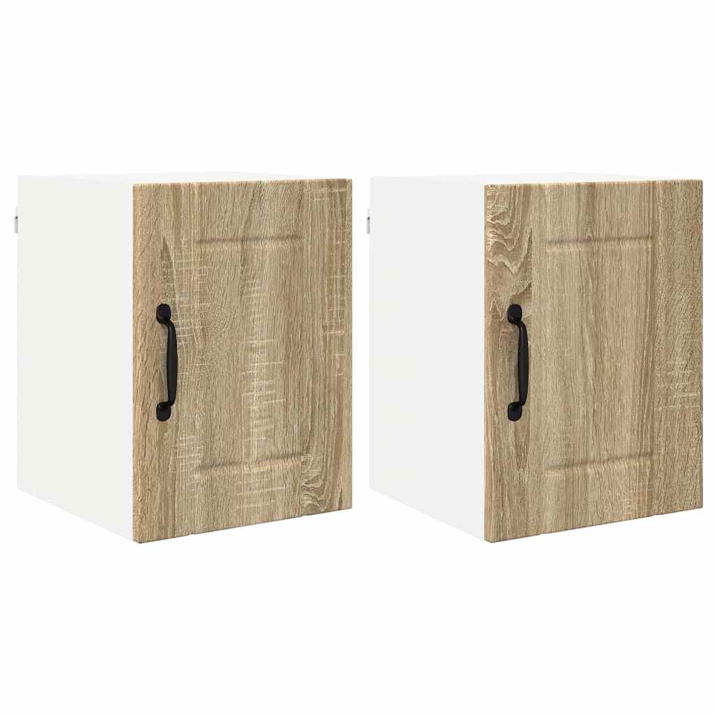 vidaXL Κρεμαστό ντουλάπι κουζίνας 2 pcs Δρύς Sonoma 30 x 31 x 40 εκ.