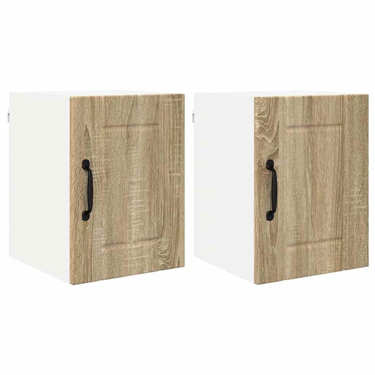 vidaXL Κρεμαστό ντουλάπι κουζίνας 2 pcs Δρύς Sonoma 30 x 31 x 40 εκ.
