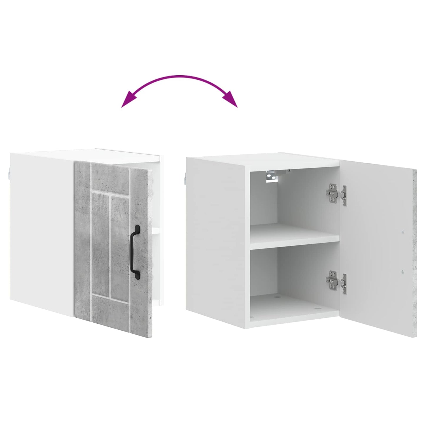 vidaXL Ντουλάπα Τοίχου LUCCA Γκρι Σκυροδέματος 30 x 31 x 40 εκ.