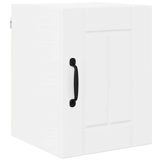 vidaXL Κρεμαστό ντουλάπι κουζίνας με ράφι Υψηλής γυαλάδας λευκό