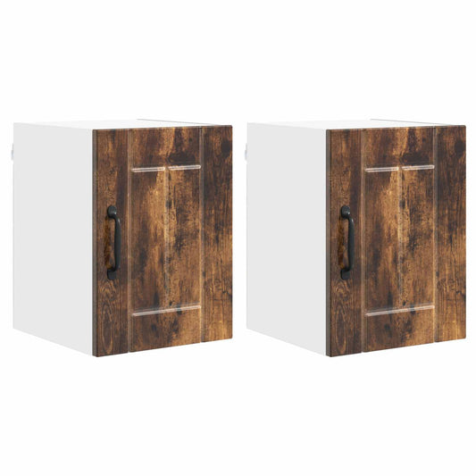 vidaXL Ντουλάπα Κουζίνας 2 pcs Καπνιστό Δρύς 30 x 31 x 40 εκ.