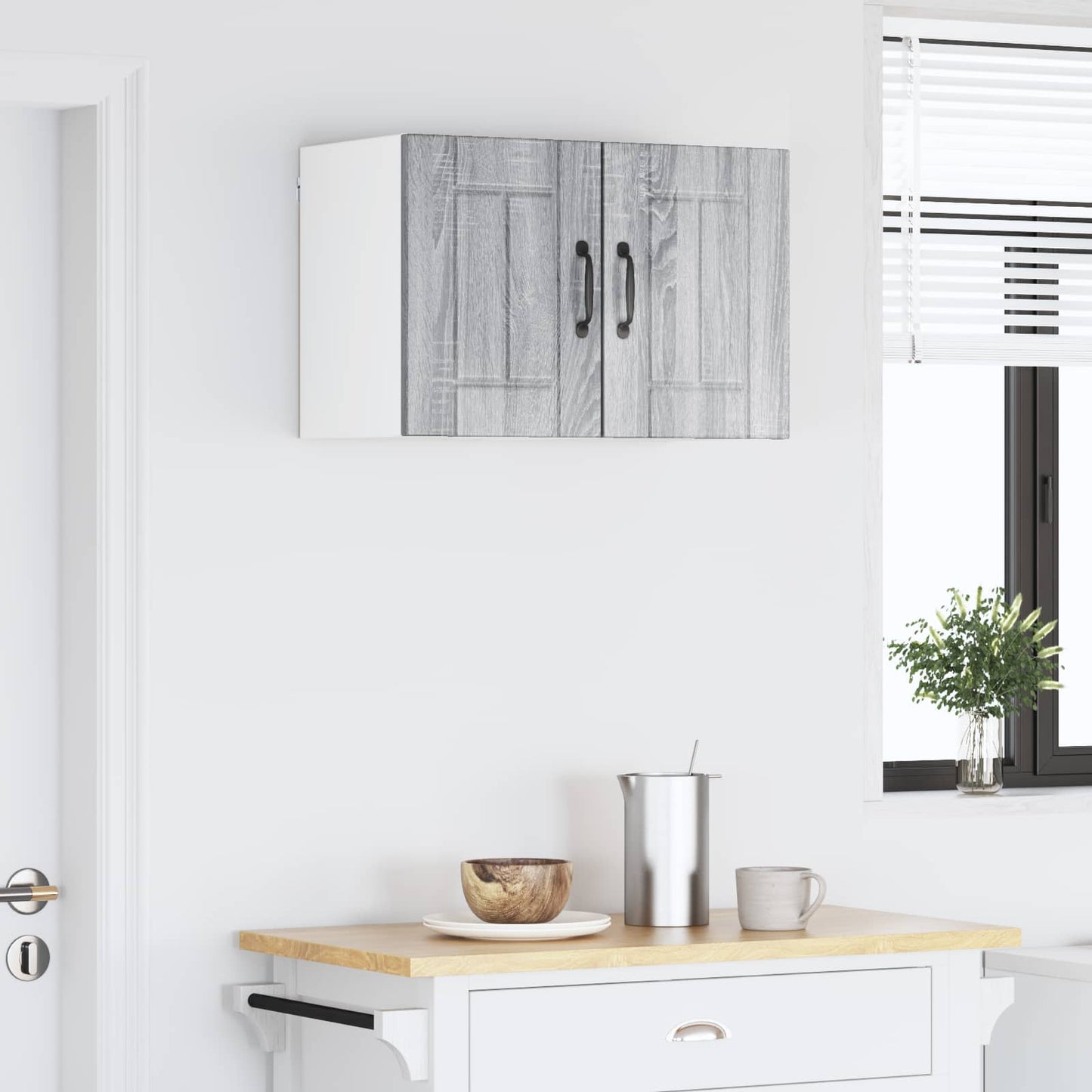 vidaXL Ντουλάπα Κουζίνας 2 pcs Γκρίζο Σονομα 30 x 31 x 40 εκ.